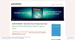 Desktop Screenshot of gutsisthekey.com